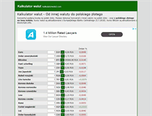 Tablet Screenshot of kalkulatorwalut.com